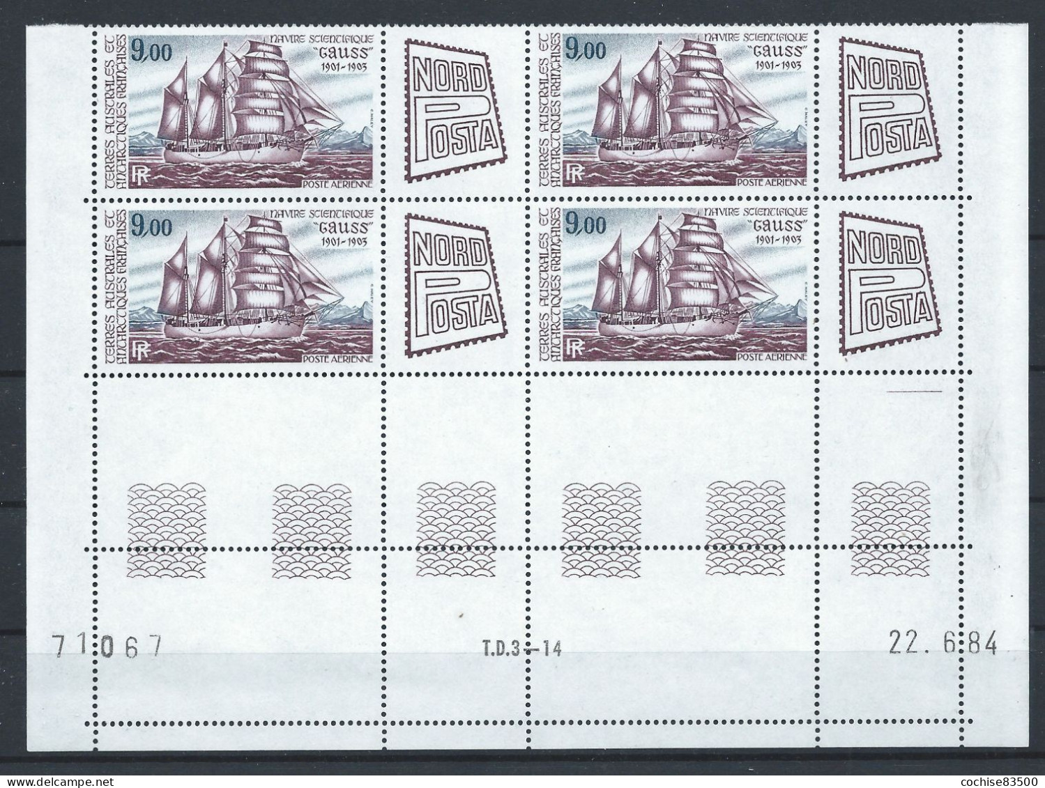 T.A.A.F. PA N°85** (MNH) 1984 - Exposition Philatélique - Coins Datés 1984 - Neufs