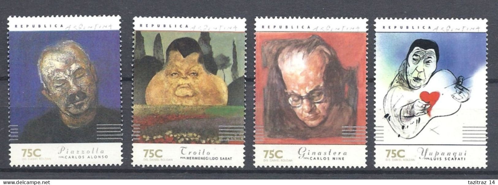 ARGENTINE  1978/81**    Piazzolla,  Troilo,  Ginastera,  Yupanqui - Unused Stamps