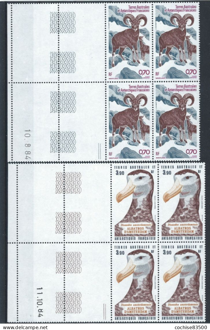 T.A.A.F. PA N°86/87** (MNH) 1985 - Faune Australe - Coins Datés 1985 - Nuevos