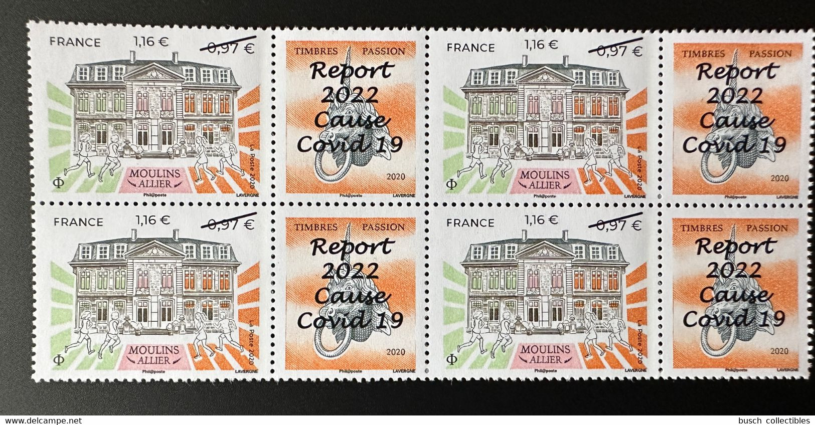 France 2022 YT 5437A Bloc De 4 Surchargé Moulins Allier Salon Timbres Passions - Unused Stamps
