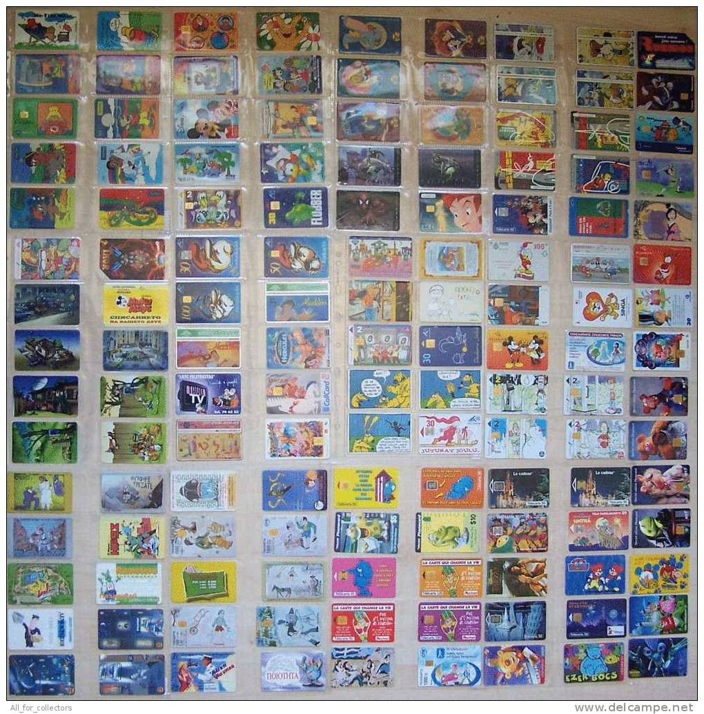 COLLECTION Of 130 ANIMATION DISNEY COMICS Cards Cartes Karten. Muppets Aladdin Mulan Spider Man Hercules Mickey Mouse - Autres & Non Classés