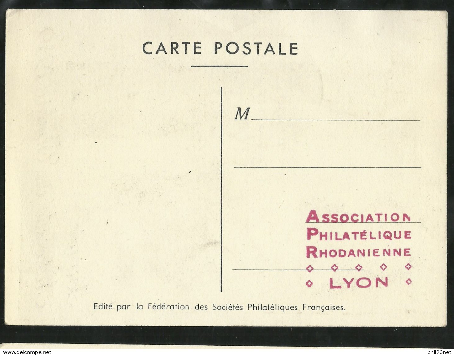 FDC Carte Maximum Premier Jour Lyon Le 26/03/1949 Le N°828 Choiseul Journée Du Timbre Cachet Illustré B/TB Soldé ! ! ! - ....-1949