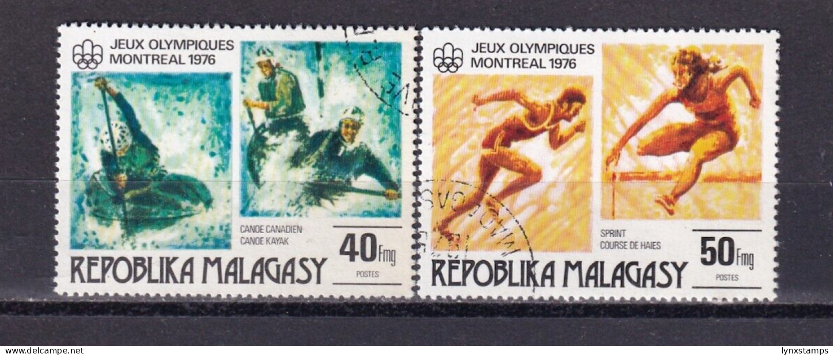 LI02 Madagascar 1976 Olympic Games - Montreal, Canada Used Stamps - Madagascar (1960-...)