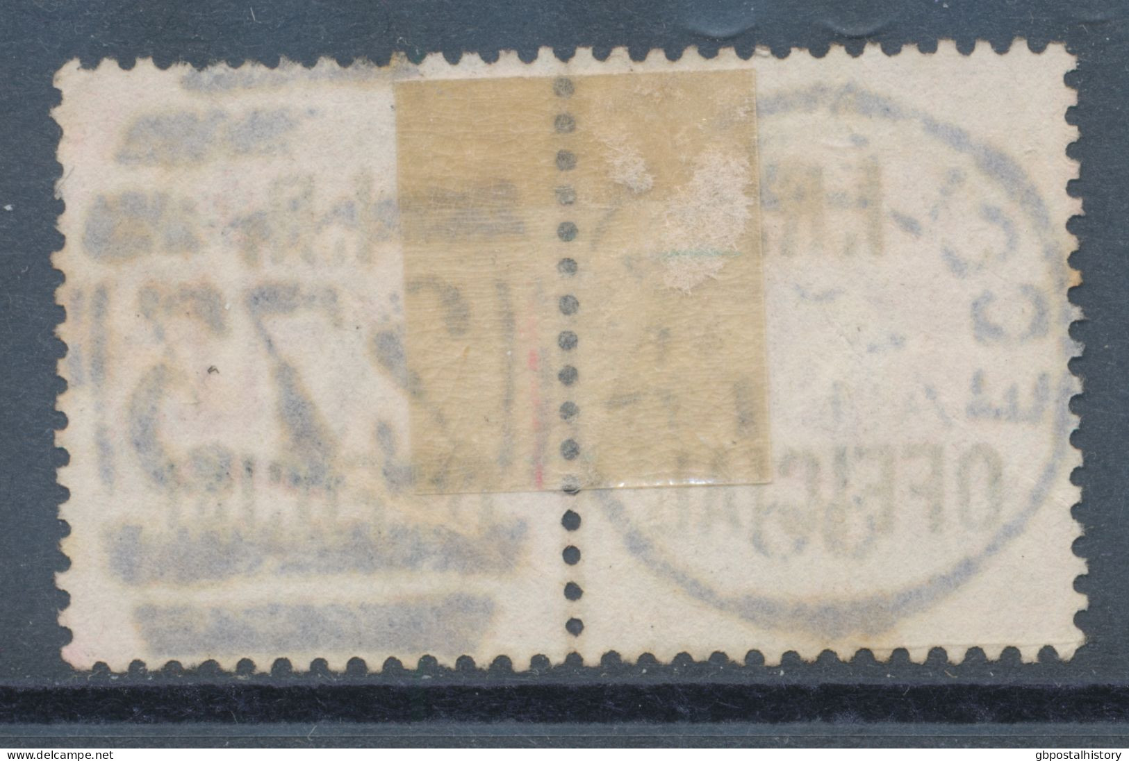 GB OFFICIALS QV ½d Orange Jubilee W Overprint „I.R. / OFFICIAL“ Superb Used Pair With Duplex Postmark „ECCLESHALL / 273" - Dienstmarken