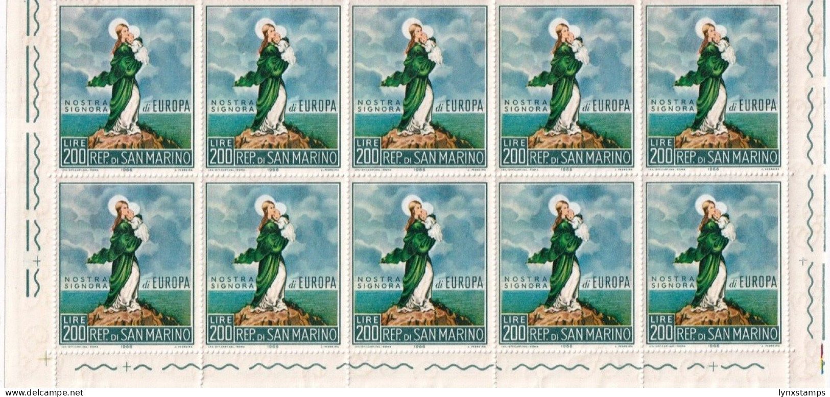 G021 San Marino 1966 Europa Block Of 10 Stamps MNH - Unused Stamps