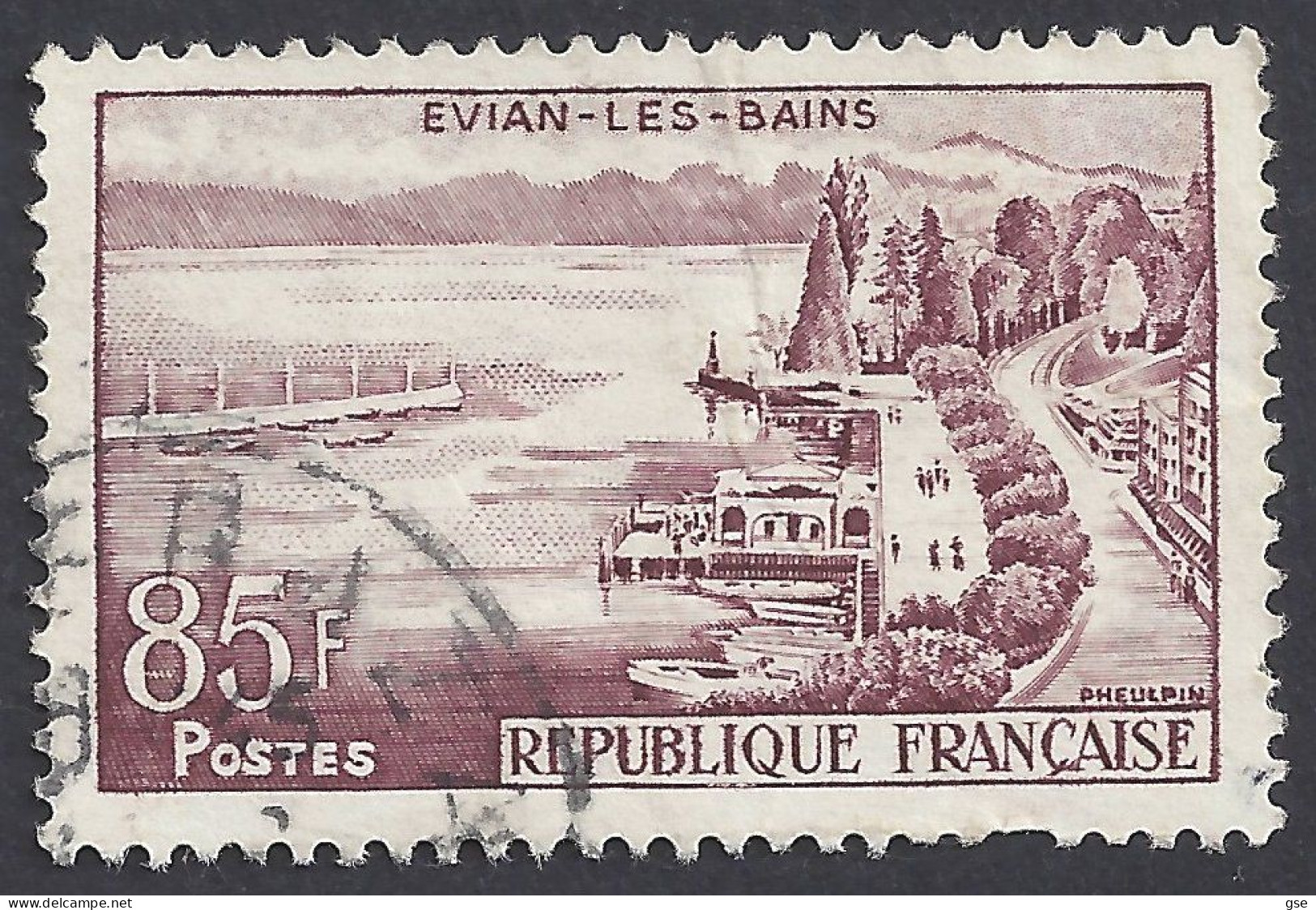 FRANCIA 1959 - Yvert 1193° - Evian-les-Bains | - Used Stamps