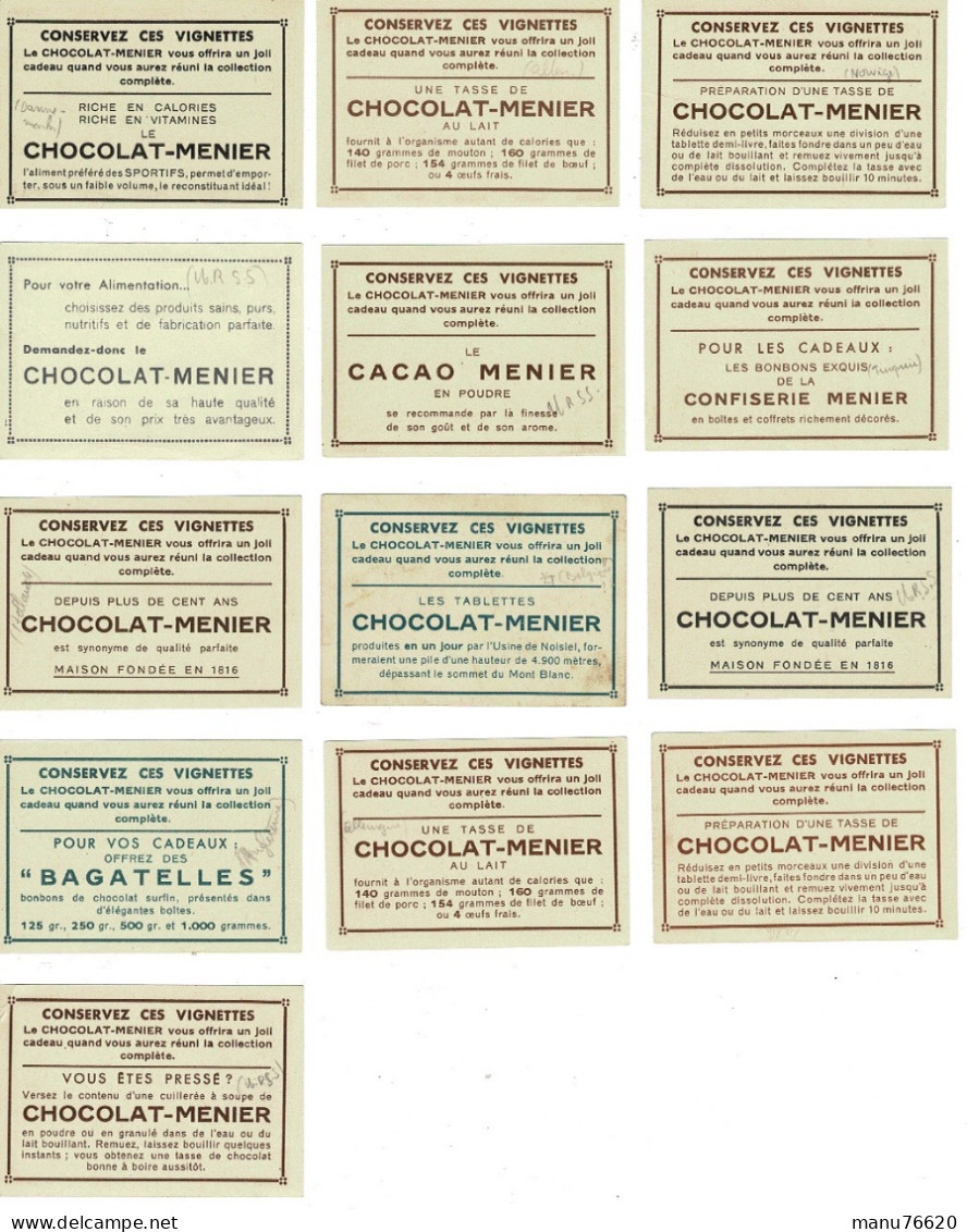 CHROMO : Chocolat MENIER , Divers Villes D'Europe - 3 Unités . - Menier