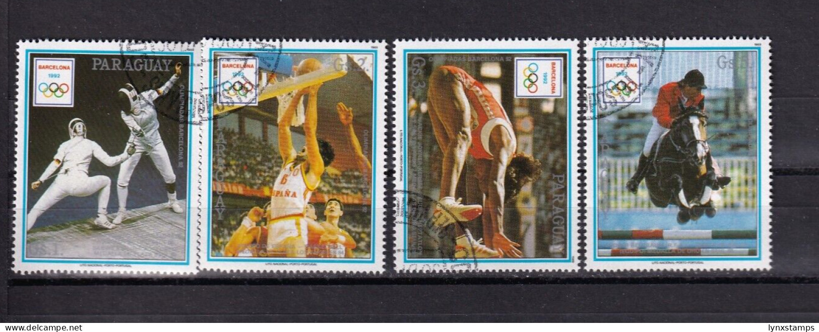 LI02 Paraguay 1989 Olympic Games - Barcelona, Spain 1992 Used Stamps - Paraguay