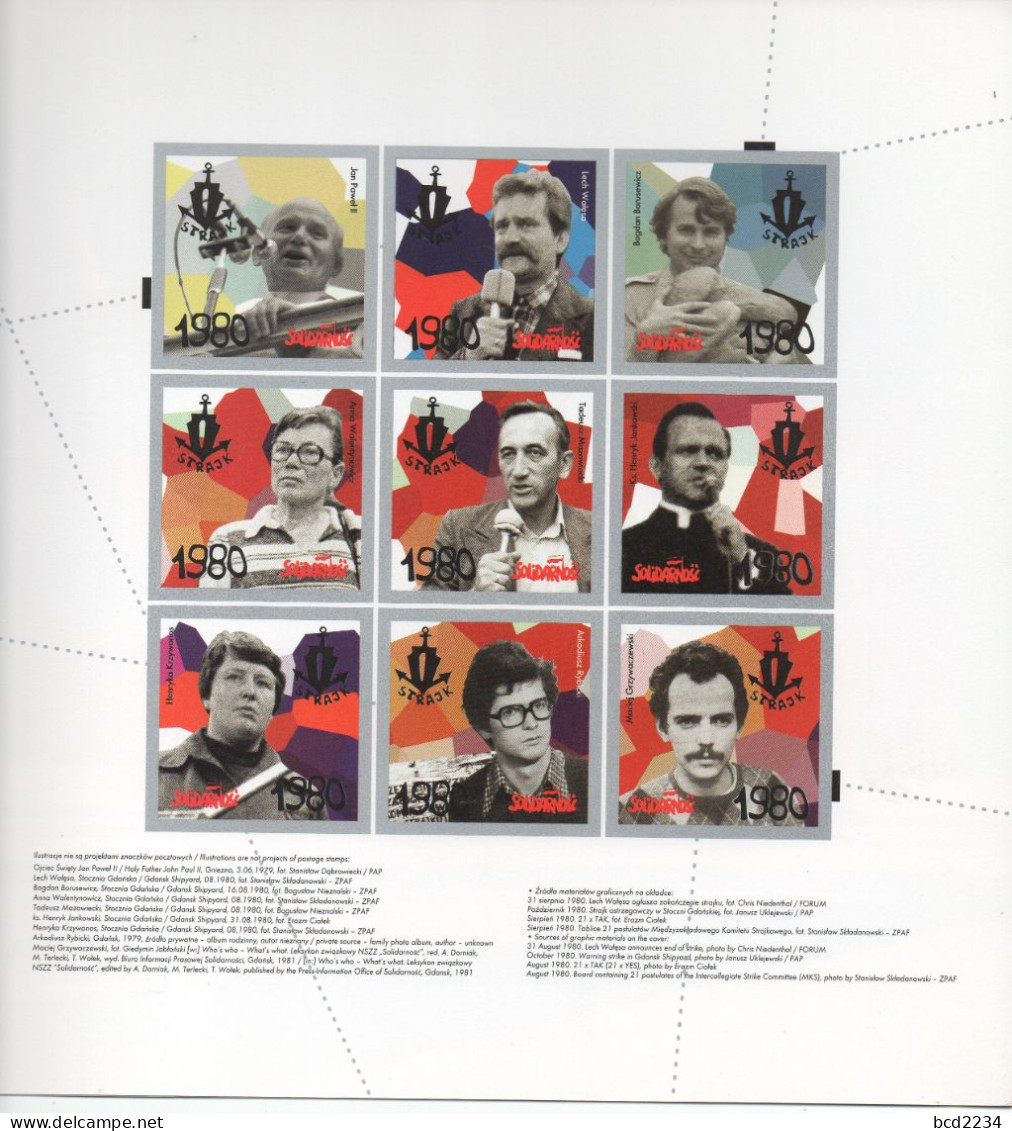 POLAND 2020 POLISH POST OFFICE SPECIAL LIMITED EDITION FOLDER: 30TH ANNIVERSARY NSZZ SOLIDARITY TRADE UNION SOLIDARNOSC - Covers & Documents