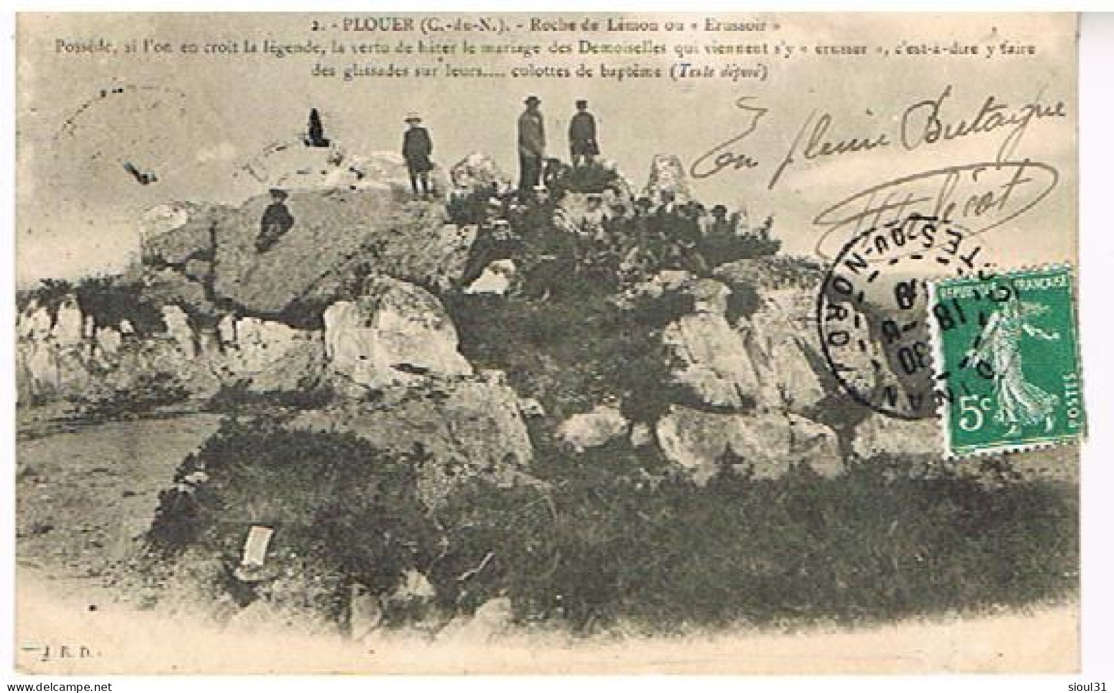22  PLOUER ROCHE DE LEMON ANIMEE  1909 - Plouër-sur-Rance