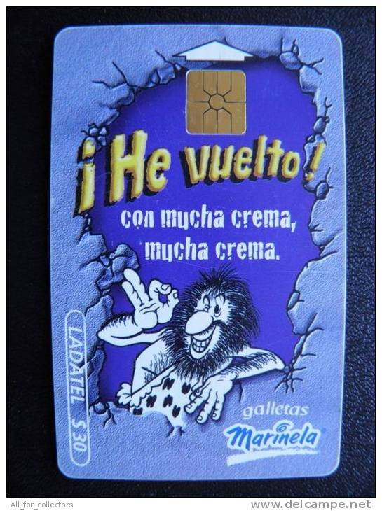 Chip Phone Card From Mexico, Ladatel Telmex, Promotion Galletas Marinela - Mexico