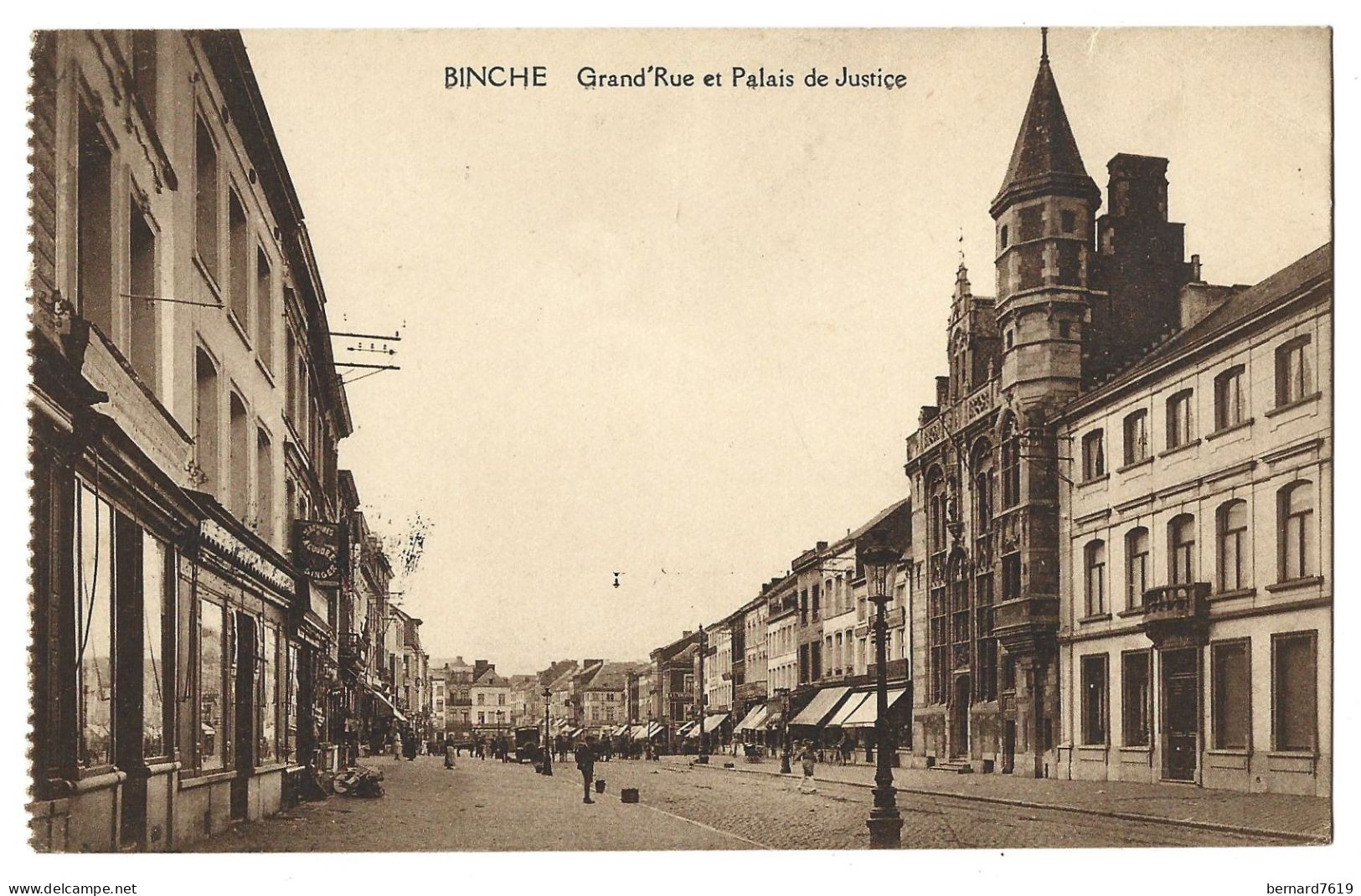 Belgique -  Binche -  Grand'rue Et Palais De Justice - Binche