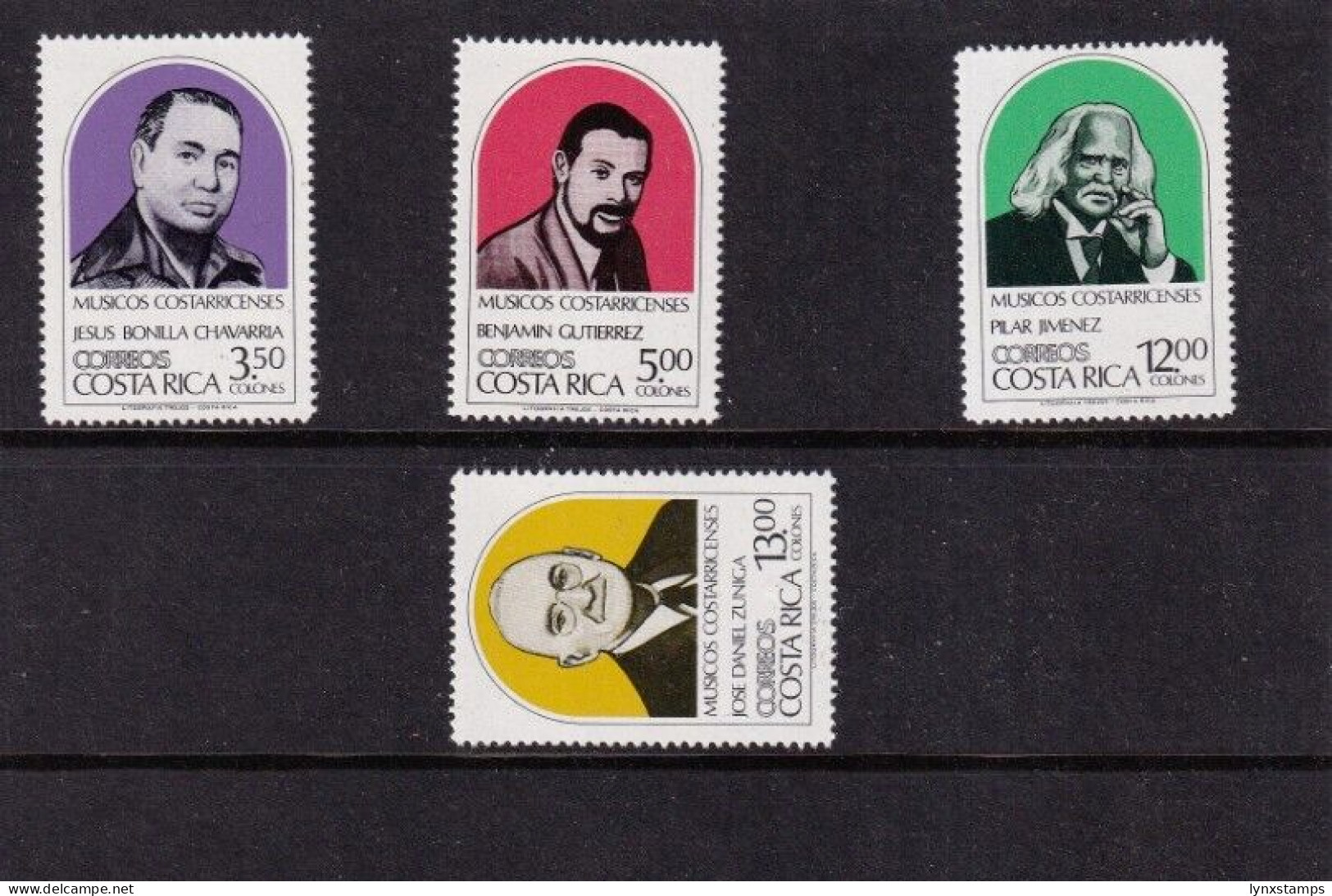 ER02 Costa Rica 1984 Musicians And Composers - MNH Stamps - Costa Rica