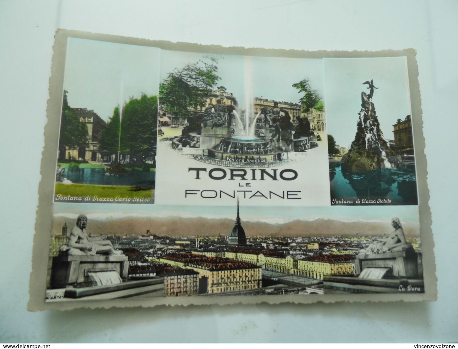 Cartolina Viaggiata "TORINO LE FONTANE" 1956 - Autres Monuments, édifices