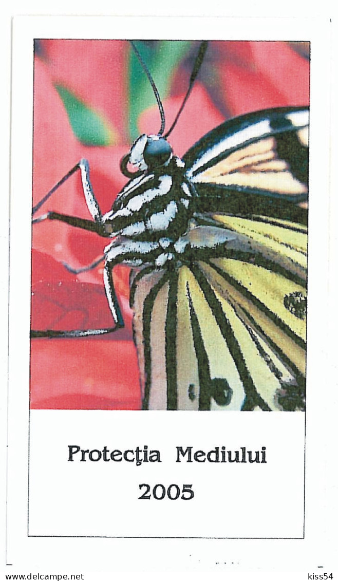 COV 22 - 1226-a, BUTTERFLY, Environmental Protection, Romania - Lilliput Cover - Used - 2005 - Maximumkarten (MC)