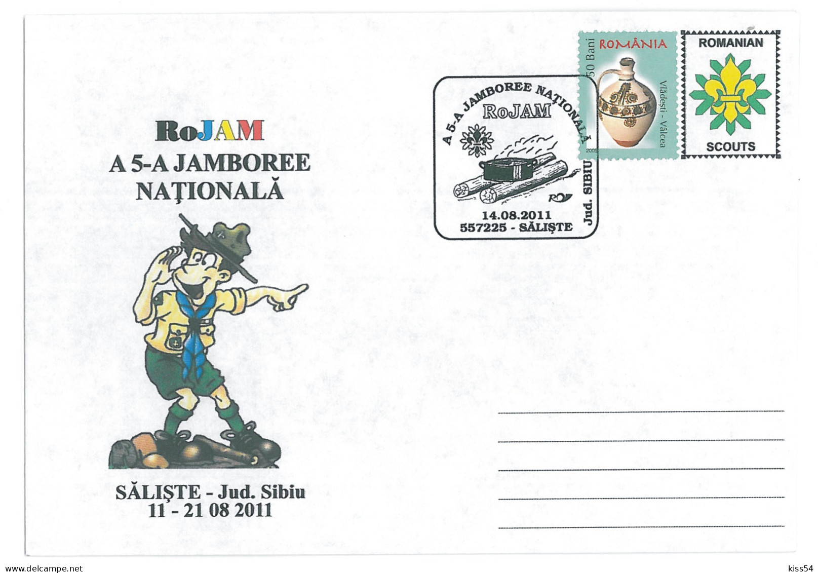 SC 06 - 1296 SCOUT, National Jamboree Romania - Cover - Used - 2011 - Covers & Documents