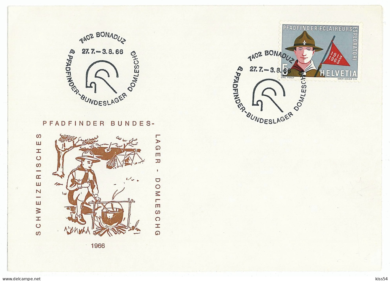 SC 06 - 477 SCOUT, Swetzerland - Cover - Used - 1966 - Covers & Documents