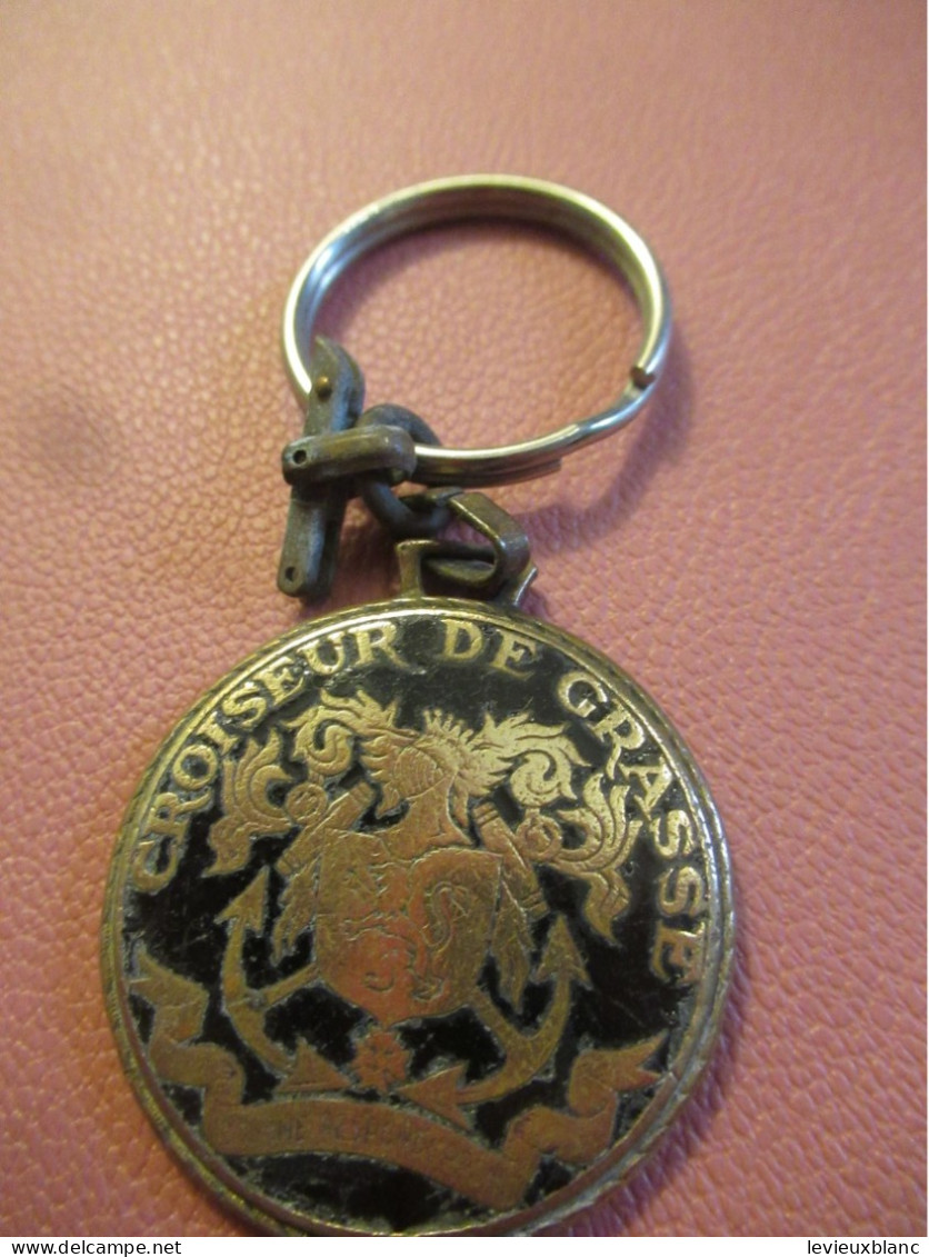 Porte-Clé Ancien/ Marine/ Militaria/CROISEUR De GRASSE/ Domine Responde Prome/ Vers 1950-1960    POC761 - Porte-clefs