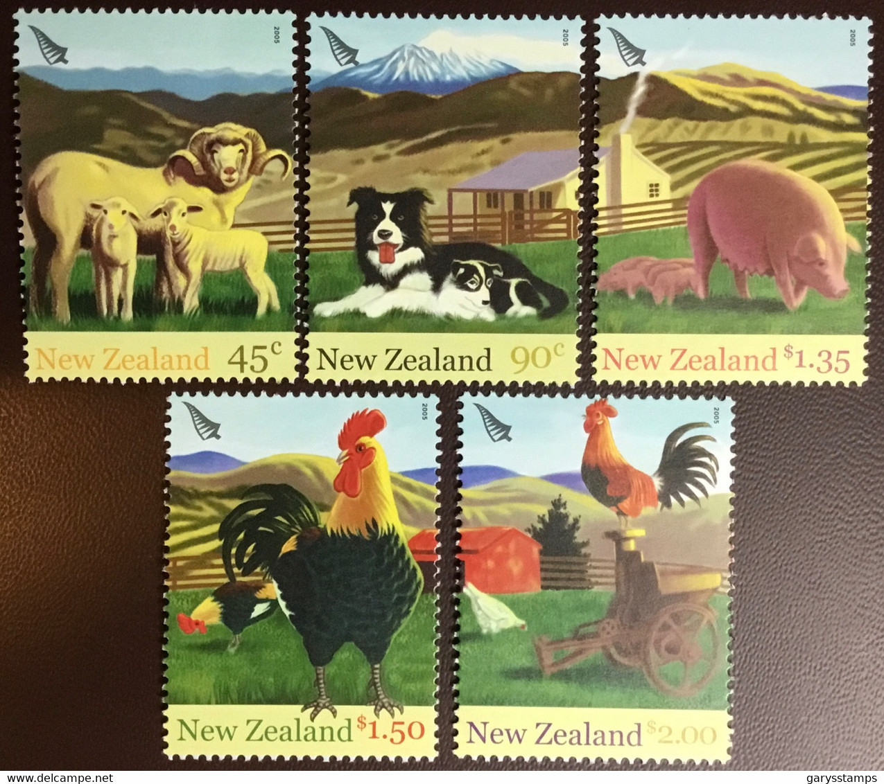 New Zealand 2005 Year Of The Rooster Farmyard Animals Birds MNH - Hoftiere