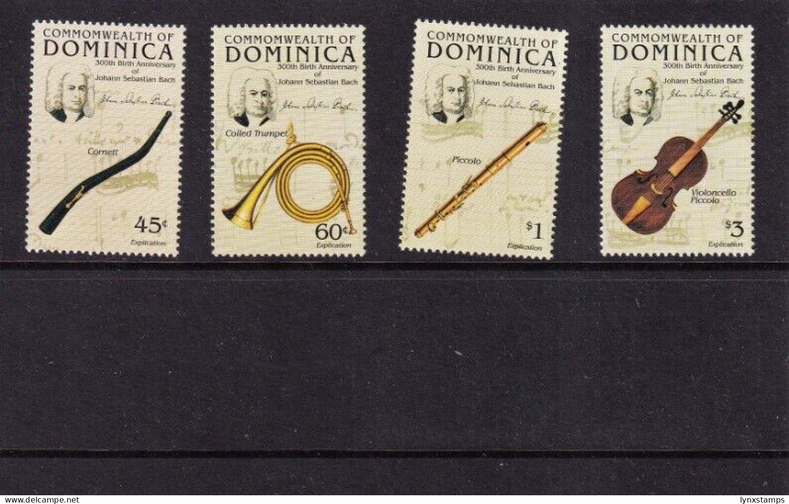 ER02 Dominica Musical Instruments - MNH Stamps - Dominica (1978-...)