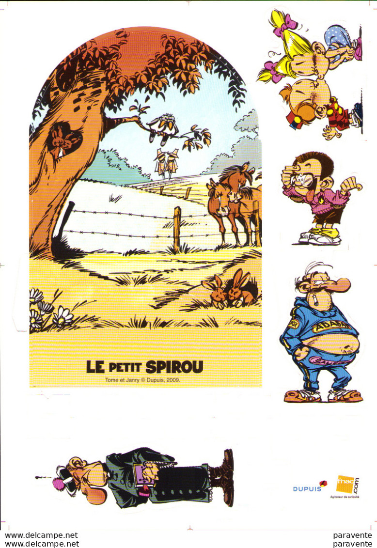 JANRY : Carte Décor Prédécoupée PETIT SPIROU - Petit Spirou, Le