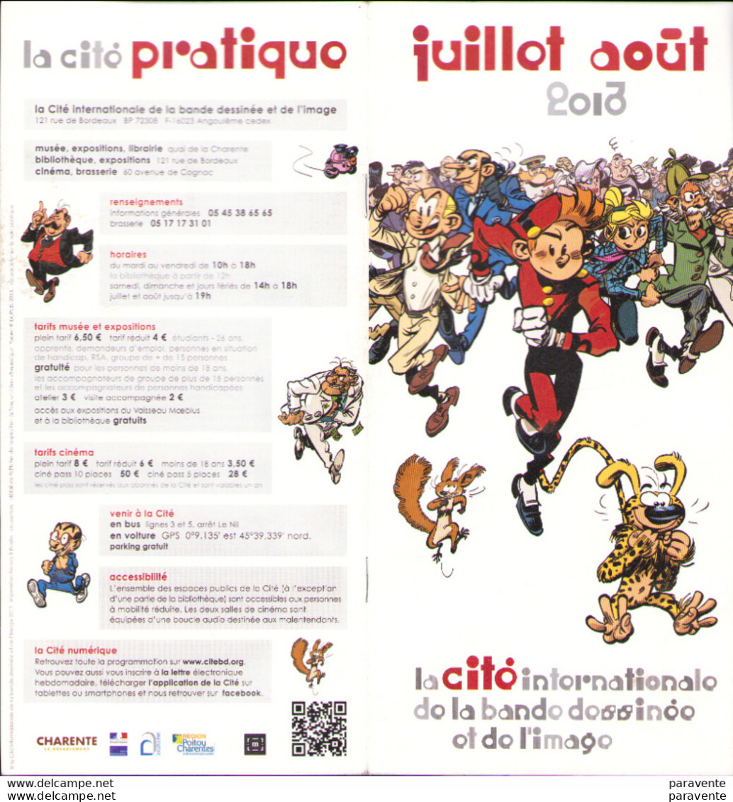 SPIROU : Brochure CITE INTERNATIONALE DE LA BD - Spirou Et Fantasio