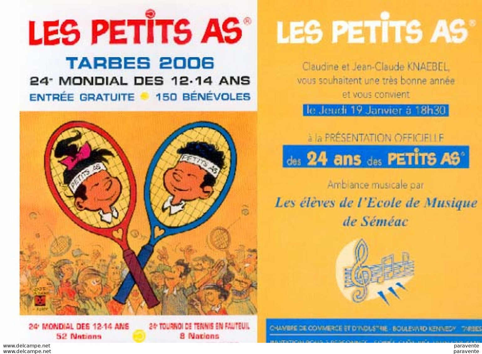 AZARA : Carte Pour Le Tournoi Des PETITS AS ( Tennis ) 2006 à TARBES - Ansichtskarten