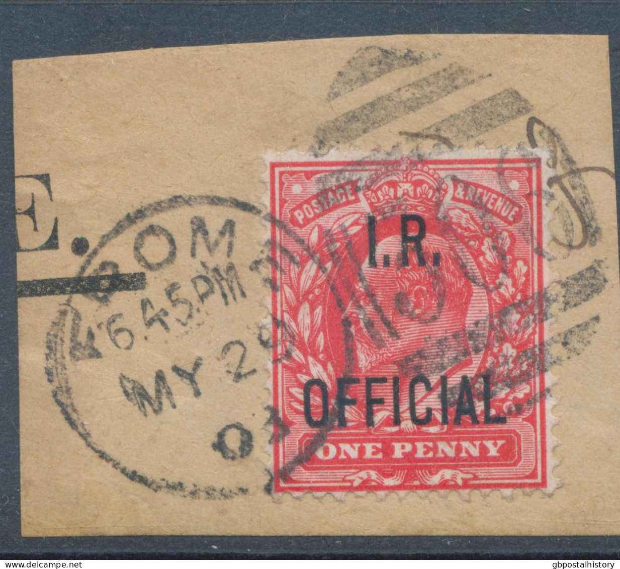 GB OFFICIALS EVII 1d Red With Overprint „I.R. / OFFICIAL“ Superb Used Piece With Duplex Postmark „FROME / 306“, Somerset - Oficiales