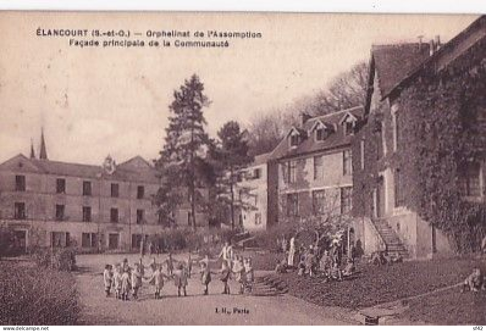 ELANCOURT                 ORPHELINAT DE L ASSOMPTION. FACADE PRINCIPALE.    LA RONDE DES ENFANTS - Elancourt