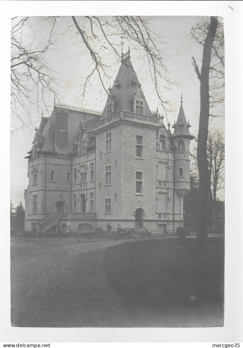 Gouëzec Chateau De Keriou Cliché  Format 11,5 X 16,5 Cms Autre Vue Verticale En Hiver - Gouézec