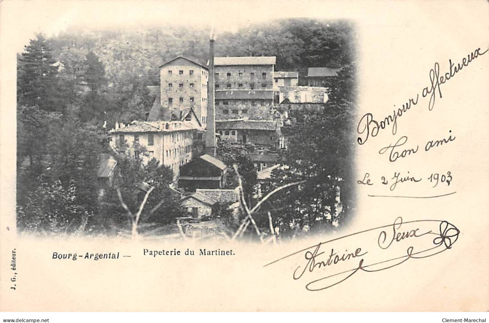 BOURG ARGENTAL - Papeterie Du Martinet - Très Bon état - Bourg Argental