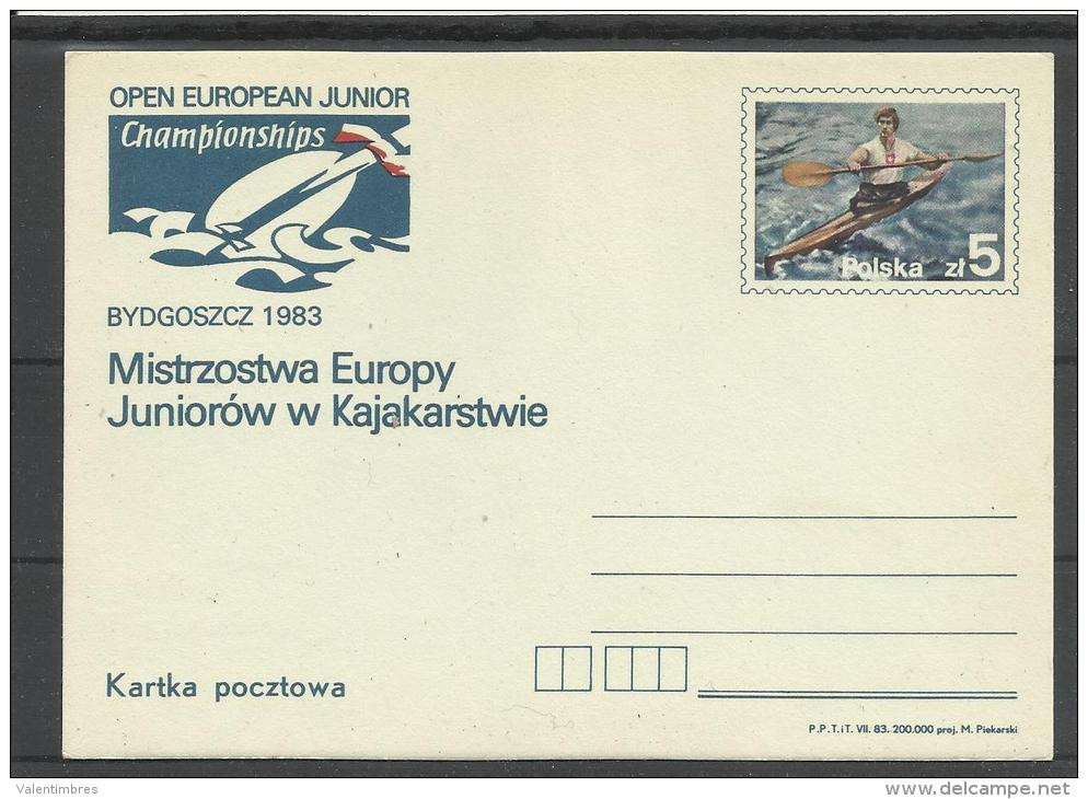 Pologne Poland Polen EP** MNH  111 Championnat D'Europe  Junior De Kayak  Bydgoszcz 1983 - Aviron