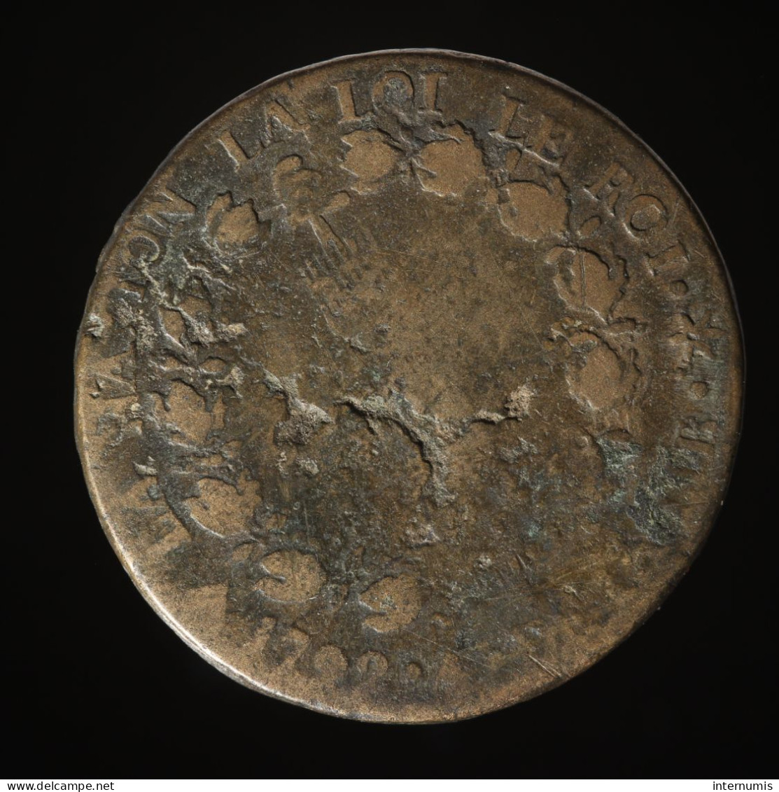  France, Louis XVI, 12 Deniers (Français), 1792 - An 4, Strasbourg, Cuivre (Copper), TB (F),
KM#601, G.13 - 1791-1792 Costituzione 