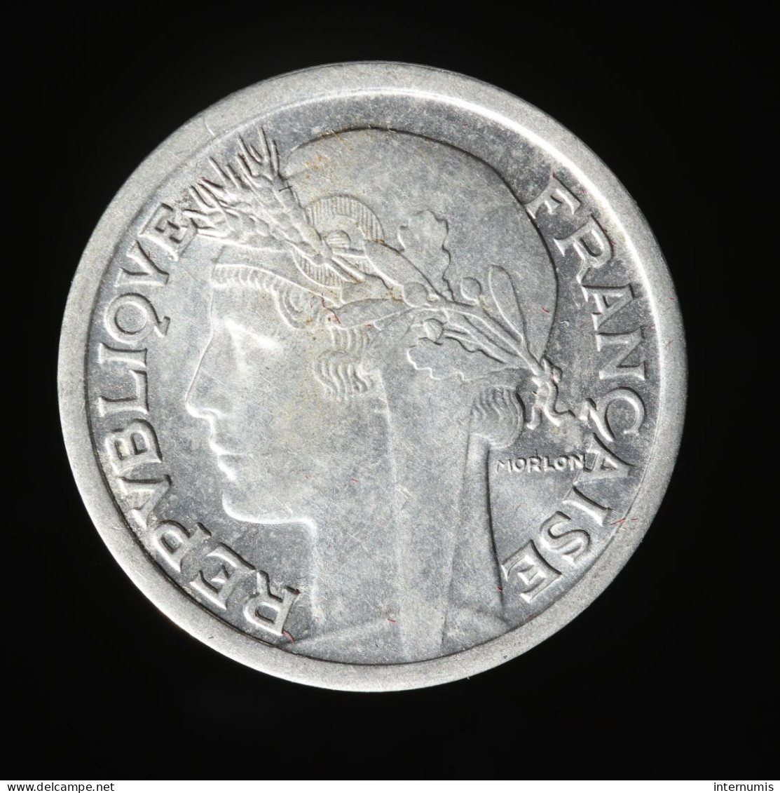  France, , 1 Franc, 1945, , Aluminium, SPL (UNC),
KM#885a.1, G.473, F.221 - 1 Franc