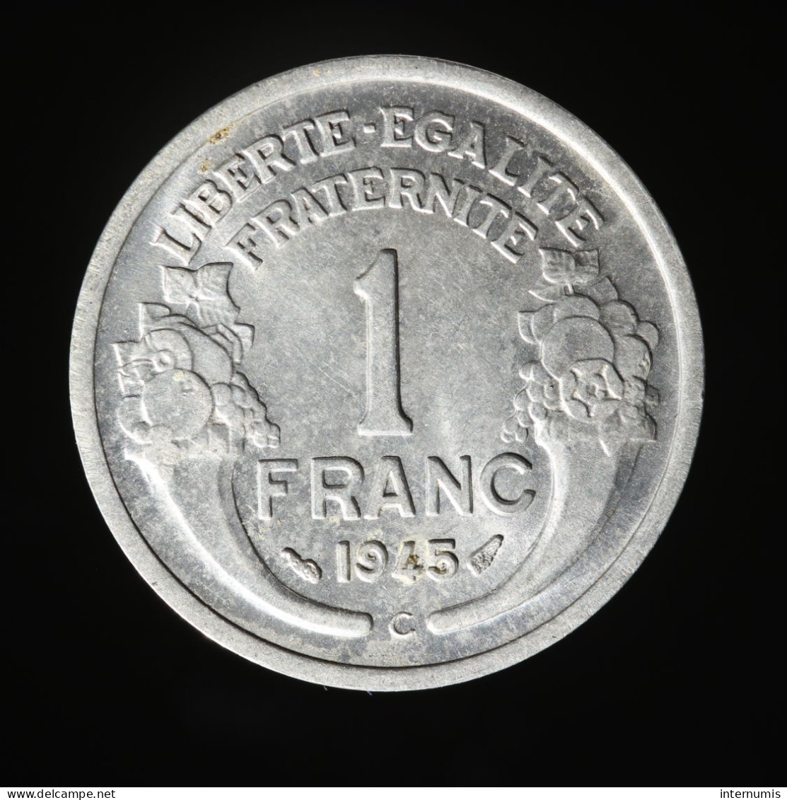  France, , 1 Franc, 1945, , Aluminium, SPL (UNC),
KM#885a.1, G.473, F.221 - 1 Franc