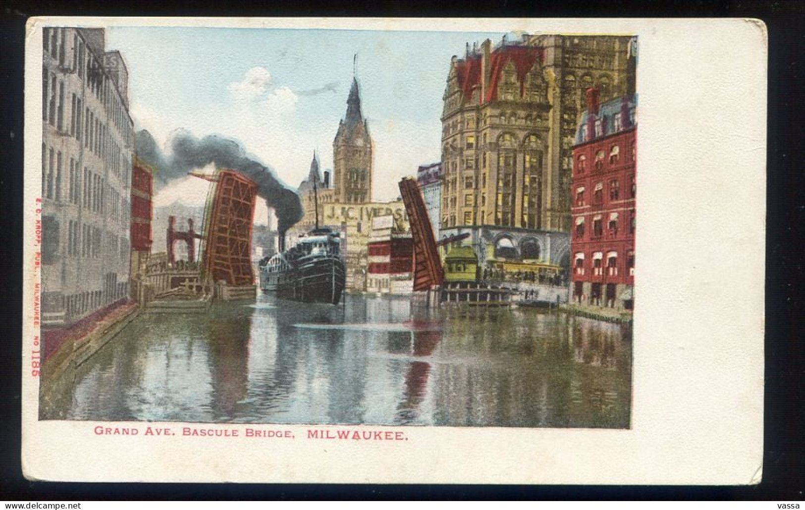 WISCONSIN - Milwaukee - Grand Avenue , Bascule Bridge . Early Unused PPC. USA. Ship - Milwaukee