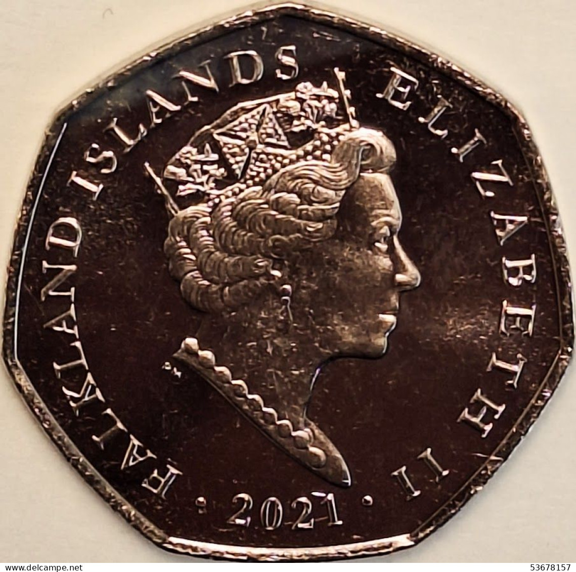 Falkland Islands - 50 Pence 2021AA, Northern Rockhopper Penguin, UC# 122 (#3863) - Falklandinseln