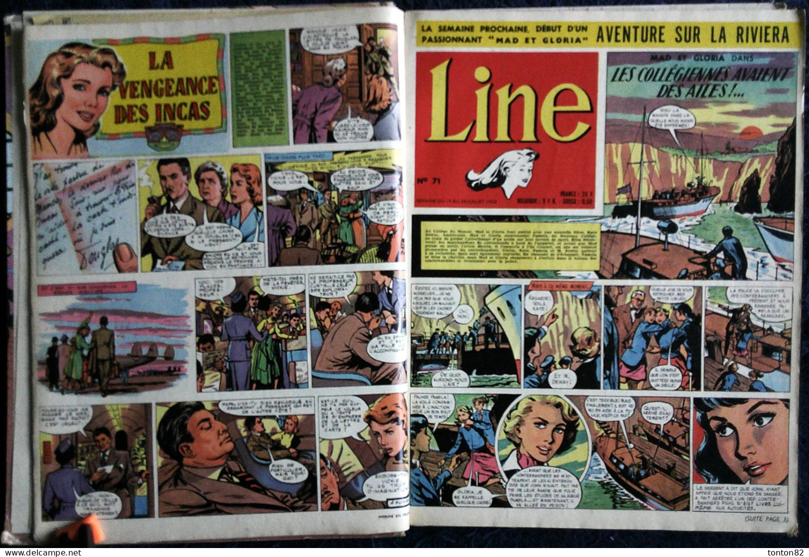 LINE - Le Journal Des Chics Filles - Recueil N° 5 - ( 1956 ) - 16 Numéros . - Autres & Non Classés