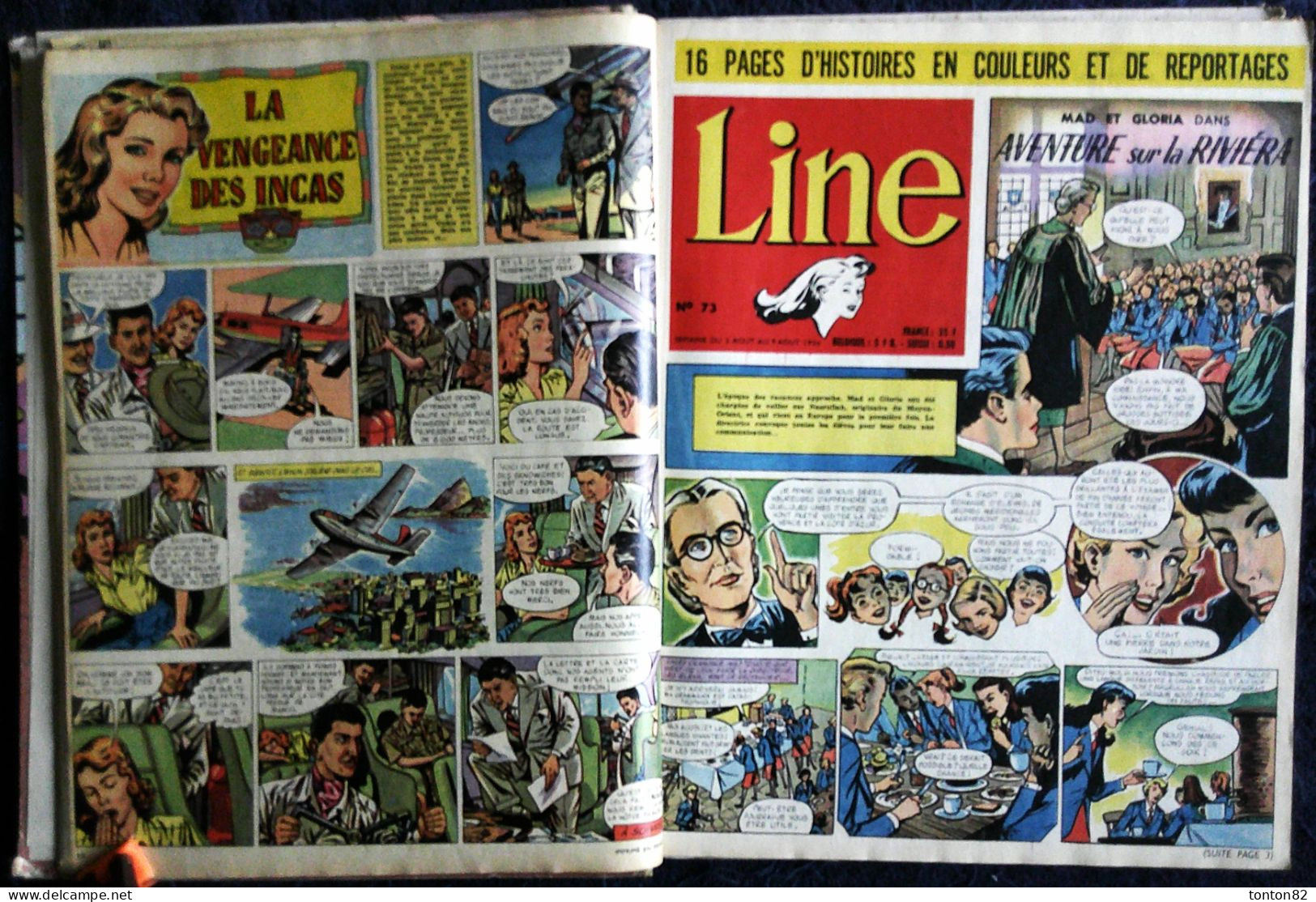 LINE - Le Journal des Chics Filles - Recueil n° 5 - ( 1956 ) - 16 Numéros .