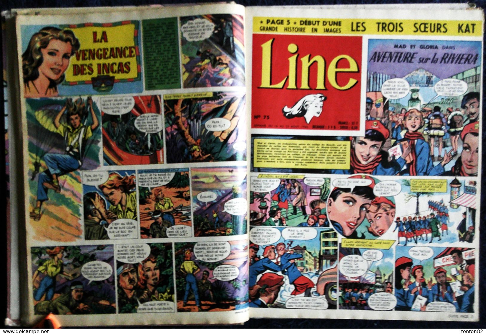 LINE - Le Journal des Chics Filles - Recueil n° 5 - ( 1956 ) - 16 Numéros .