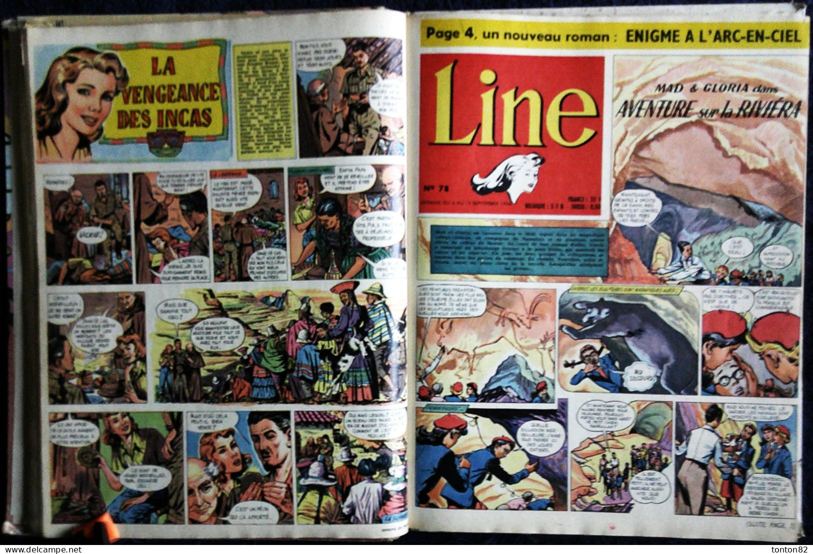 LINE - Le Journal des Chics Filles - Recueil n° 5 - ( 1956 ) - 16 Numéros .