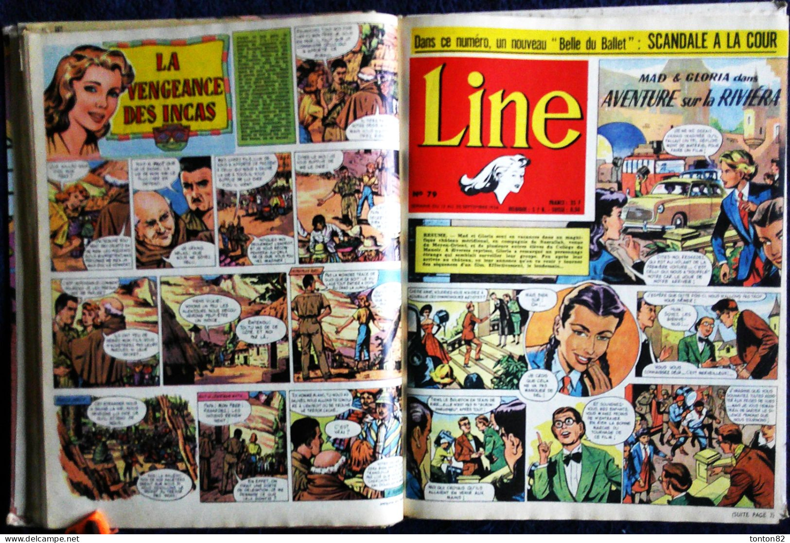 LINE - Le Journal des Chics Filles - Recueil n° 5 - ( 1956 ) - 16 Numéros .