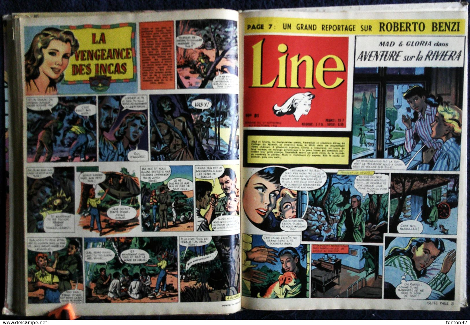 LINE - Le Journal des Chics Filles - Recueil n° 5 - ( 1956 ) - 16 Numéros .