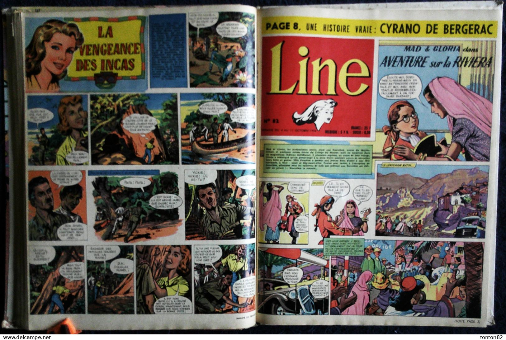 LINE - Le Journal des Chics Filles - Recueil n° 5 - ( 1956 ) - 16 Numéros .