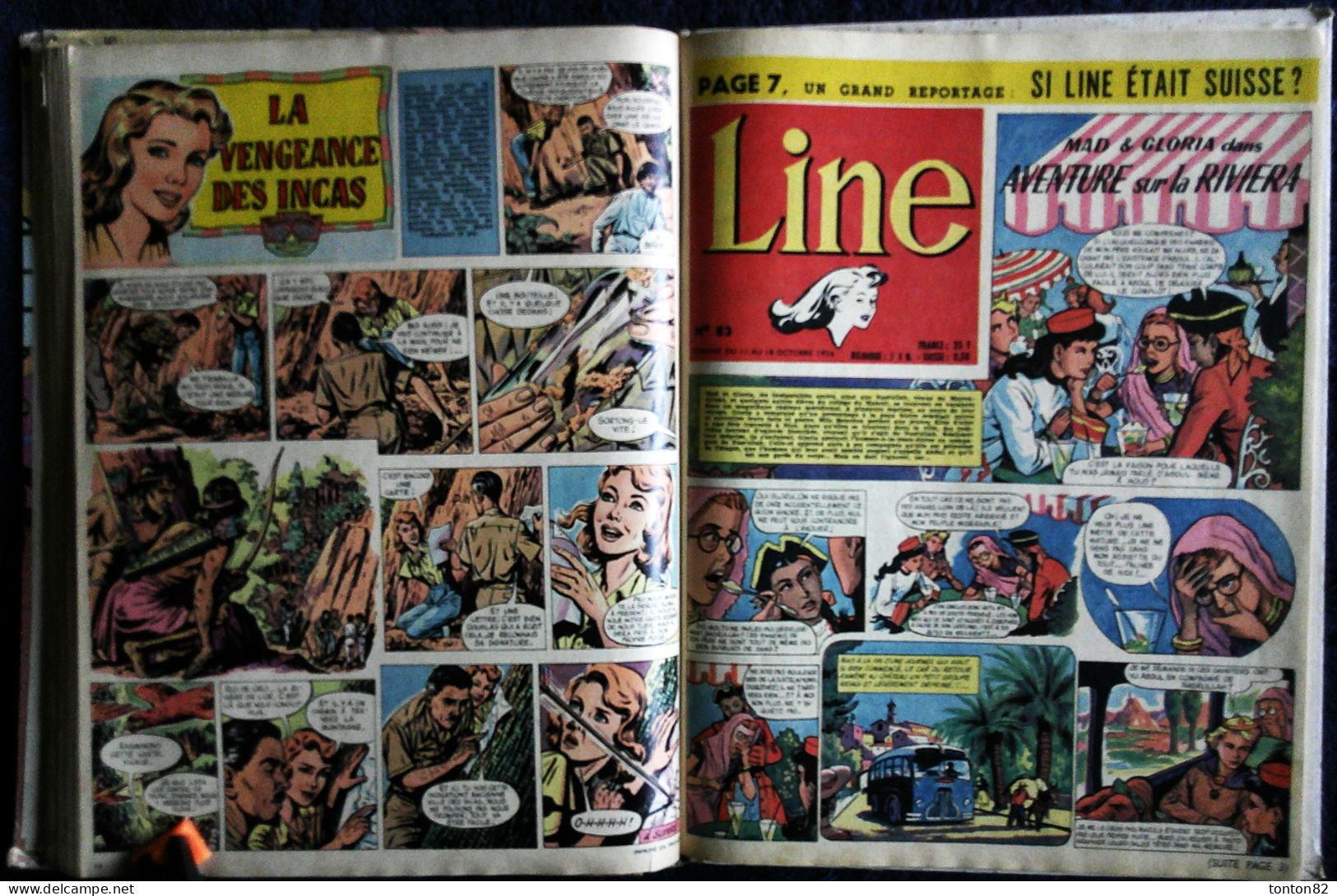 LINE - Le Journal des Chics Filles - Recueil n° 5 - ( 1956 ) - 16 Numéros .
