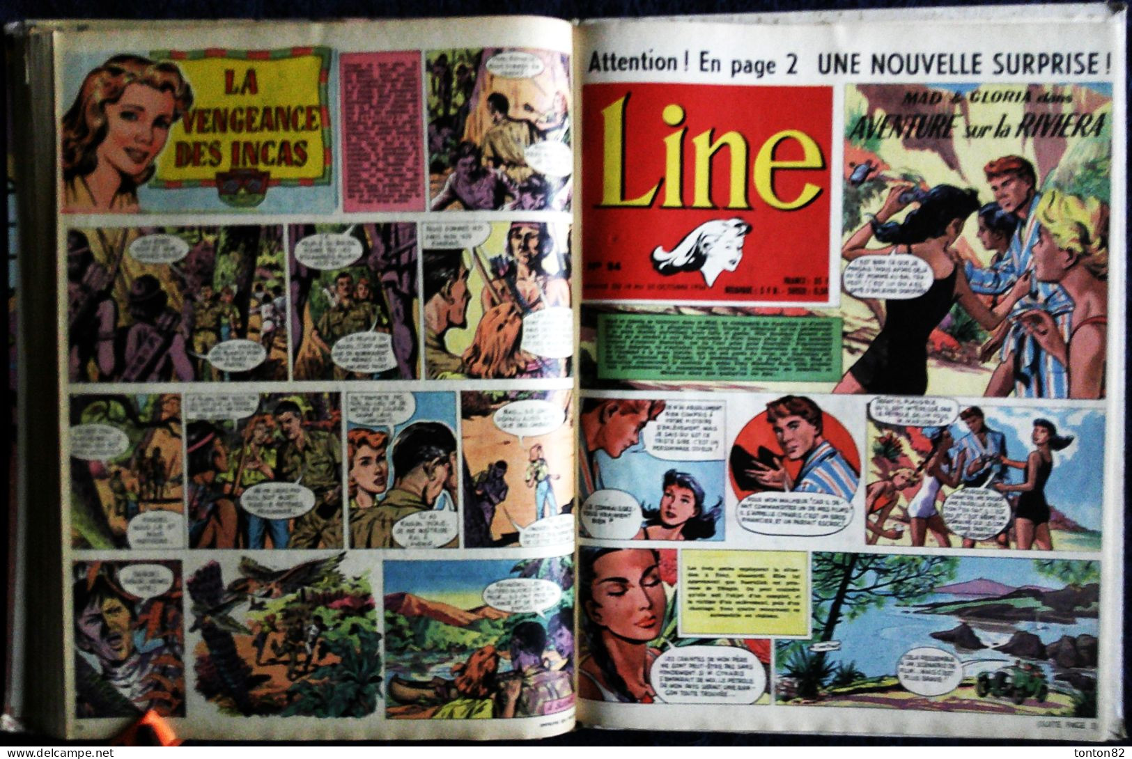 LINE - Le Journal des Chics Filles - Recueil n° 5 - ( 1956 ) - 16 Numéros .
