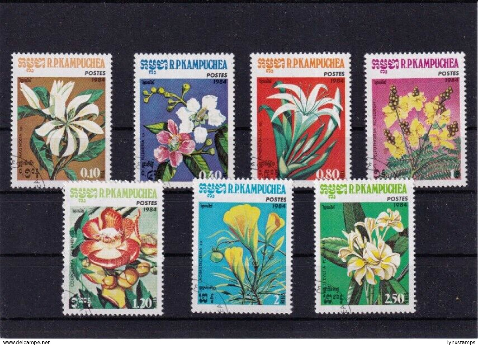 ER02 Kampuchea 1984 Flowers - Used Stamp Selection - Kampuchea