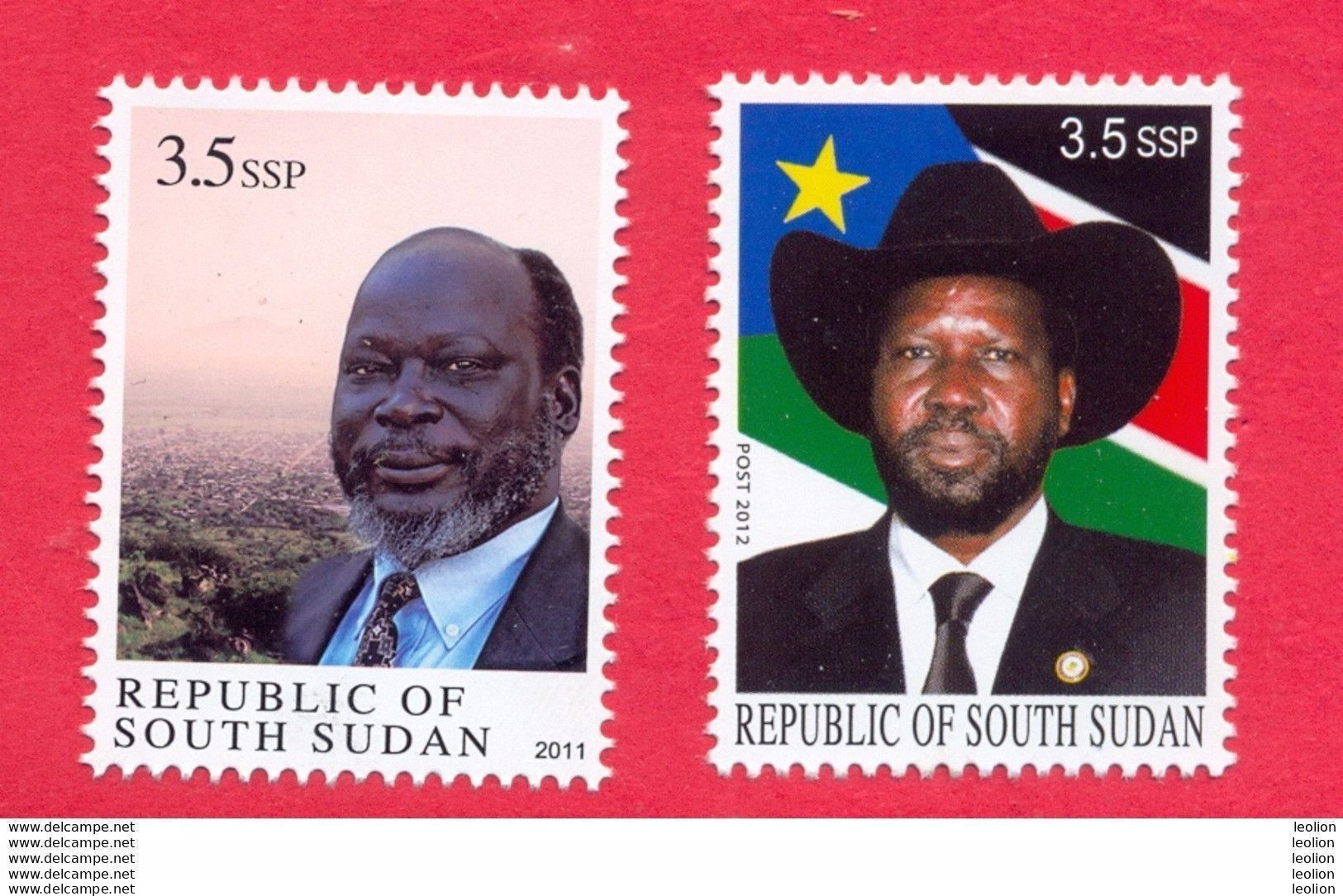 Leaders SOUTH SUDAN =   3.5 SSP Dr John Garang And 3.5 SSP President Salva Kiir = Südsudan Soudan Du Sud - Sudán Del Sur