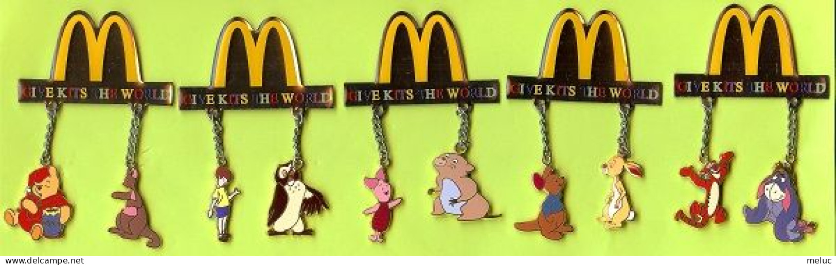 5 Gros Pin's Mac Do McDonald's BD Disney Personnages Winnie L'Ourson - NSP16 - Disney