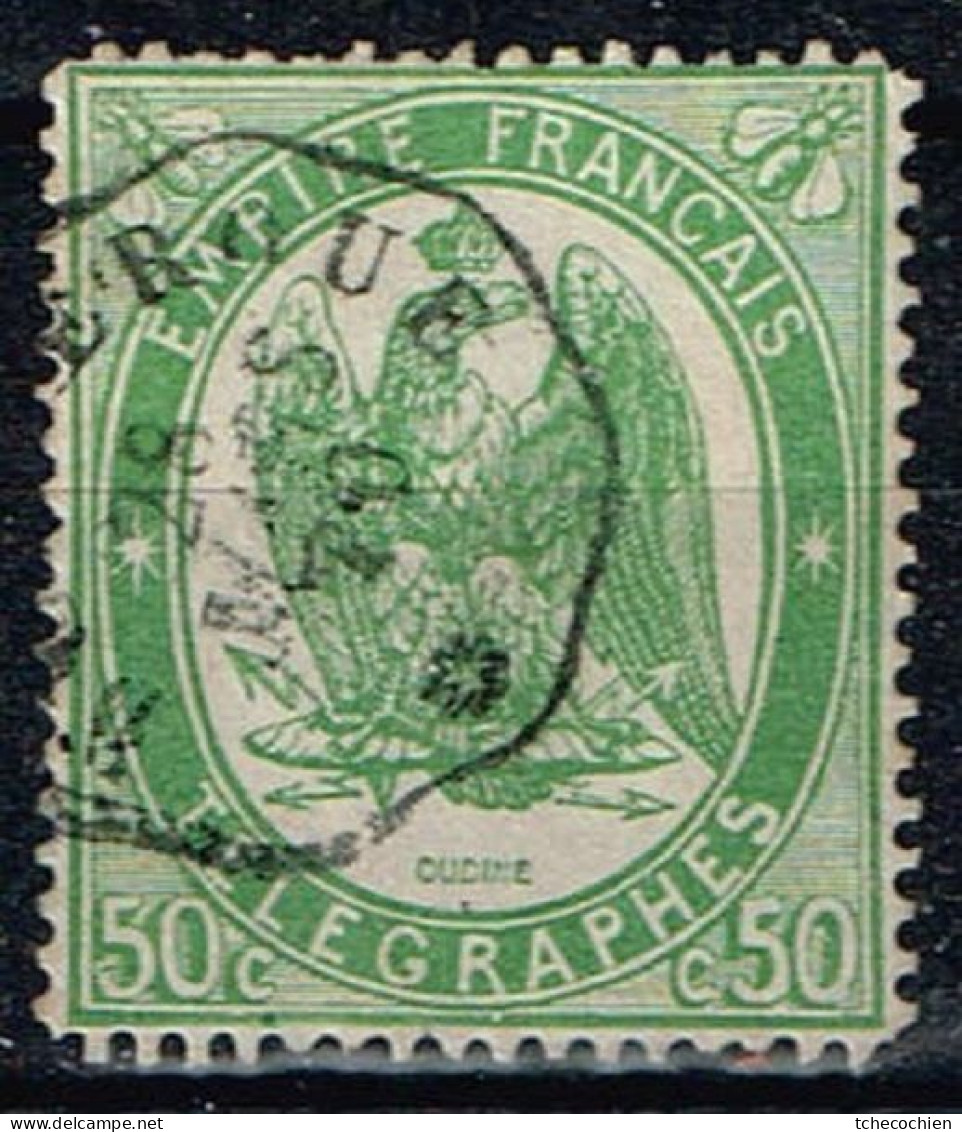 France - 1868 - Y&T Télégraphes N° 6, Oblitéré - Télégraphes Et Téléphones